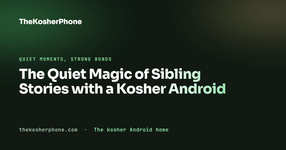 The Quiet Magic of Sibling Stories with a Kosher Android