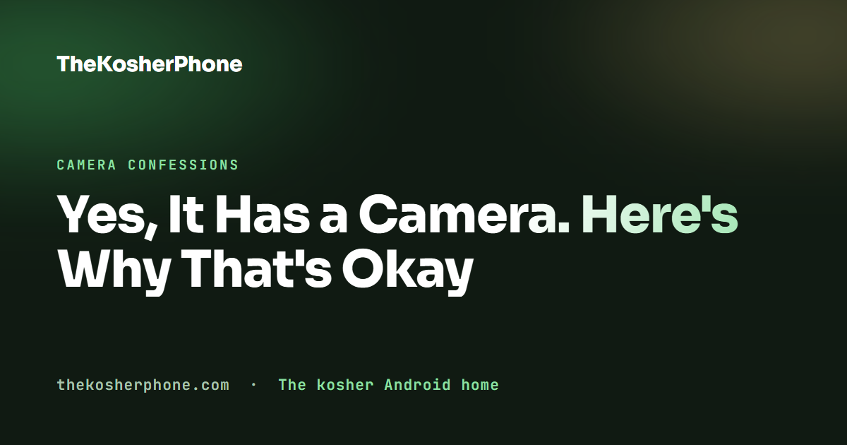 Yes, It Has a Camera. Here's Why That's Okay