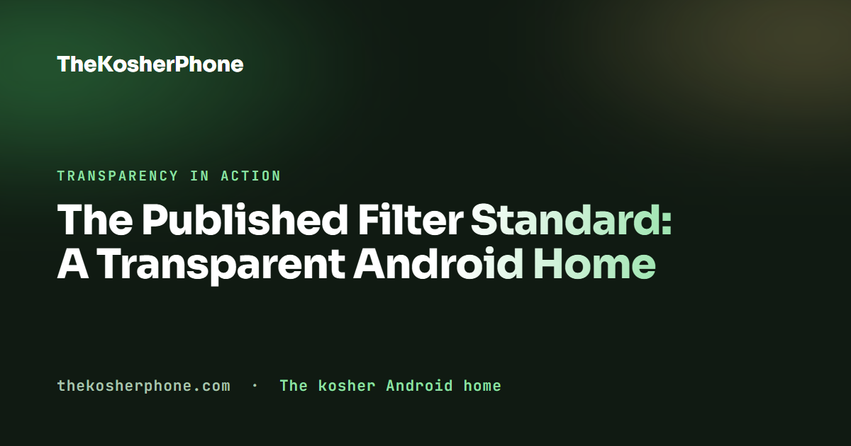 The Published Filter Standard: A Transparent Android Home